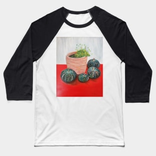 Pumpkins around terracotta pot Baseball T-Shirt